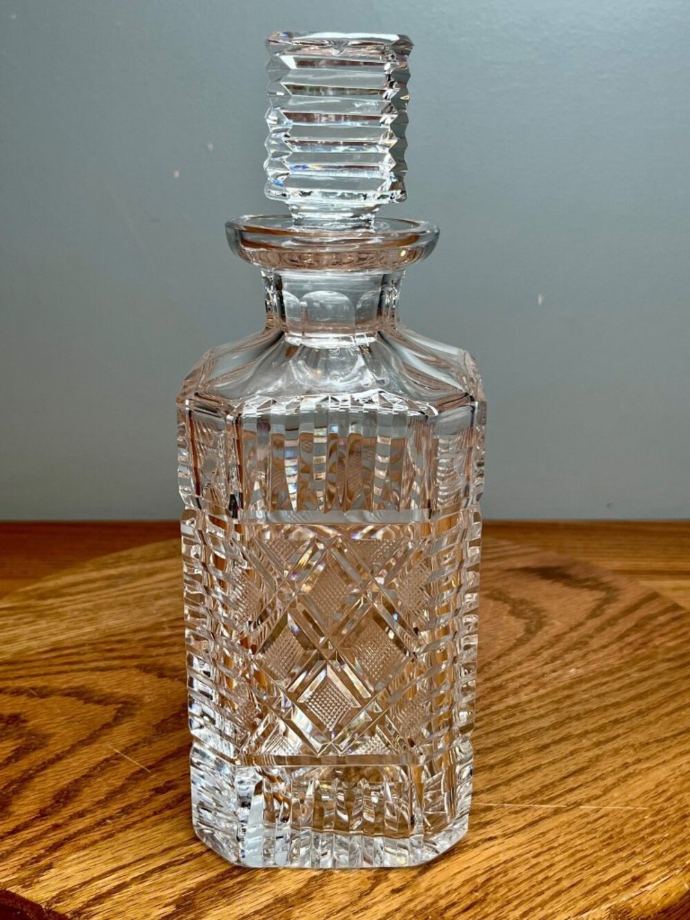 Rare Vintage c1950-c1960 Waterford Master Cutter Crystal Decanter " Strawberry C